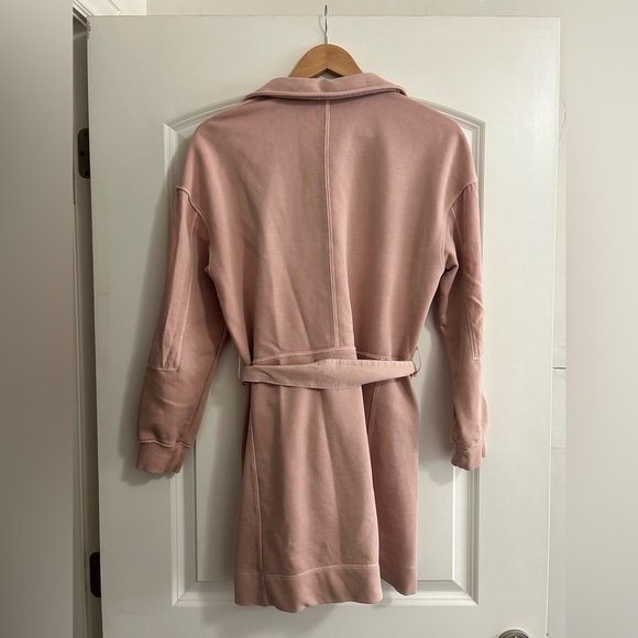 REISS Lila Utility Mini Dress Size xs Blush Pink Belted Pockets Drawstring Comfy - Picture 2 of 7